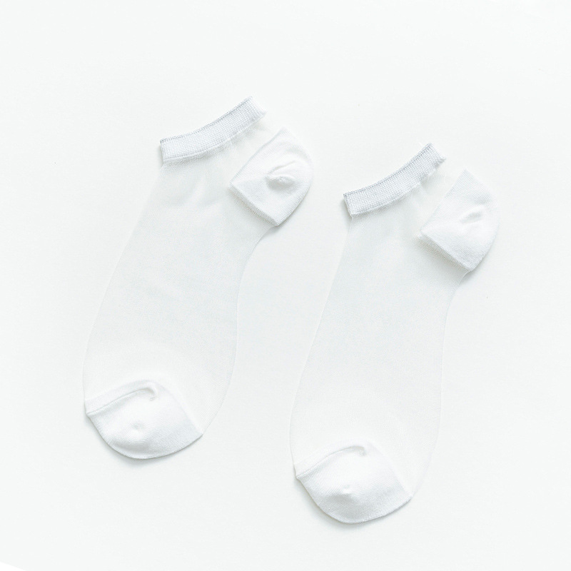 Japanese Glass Silk Female Socks Spring Summer Spell Color Breathable Comfort Kasi Socks Thin Ins Ankle Stockings